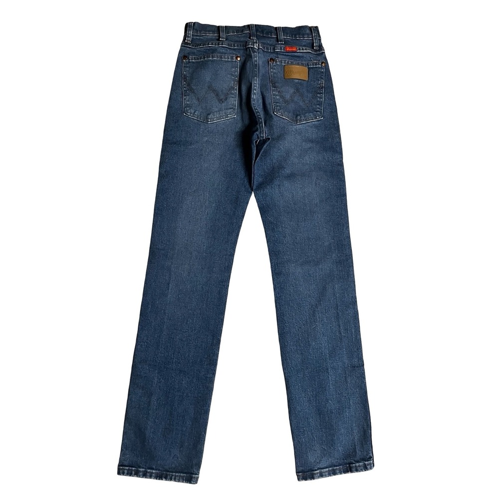 Wrangler Womens High Waisted Straight Leg Jeans 27" Blue Denim Early 2000s